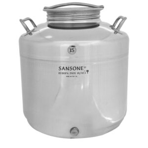 SANSONE - Conteneurs pour Huile en acier inoxydable - 15 Lt