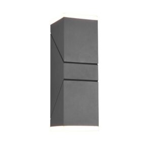 Applique LED extérieure Avon en anthracite avec 2 diffuseurs orientables IP54 H. 28cm