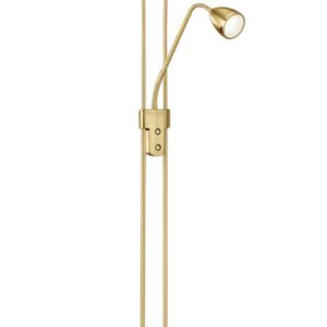 Lampadaire LED Arizona en laiton satiné, hauteur 180 cm