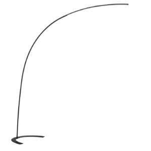 Lampe sur pied LED courbée Shanghai noire de 210 cm x 200 cm
