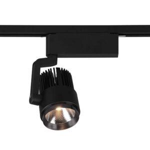 Spot LED orientable Duoline Radiator en métal noir, H. 24cm