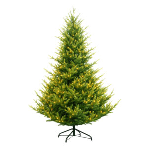 Rockfeller - Sapin de Noël Traditionnel avec 700 Lumières LED en PE et PVC Ø135x180H cm, 1248 Pointes
