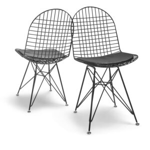 Copenhagen - Lot de 2 chaises en métal