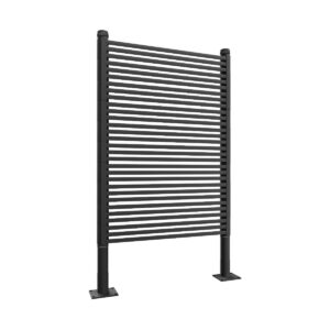 Linea - Panneau Brise-Vue Séparateur d'Extérieur 90,5x193 cm en Métal et Résine Noir