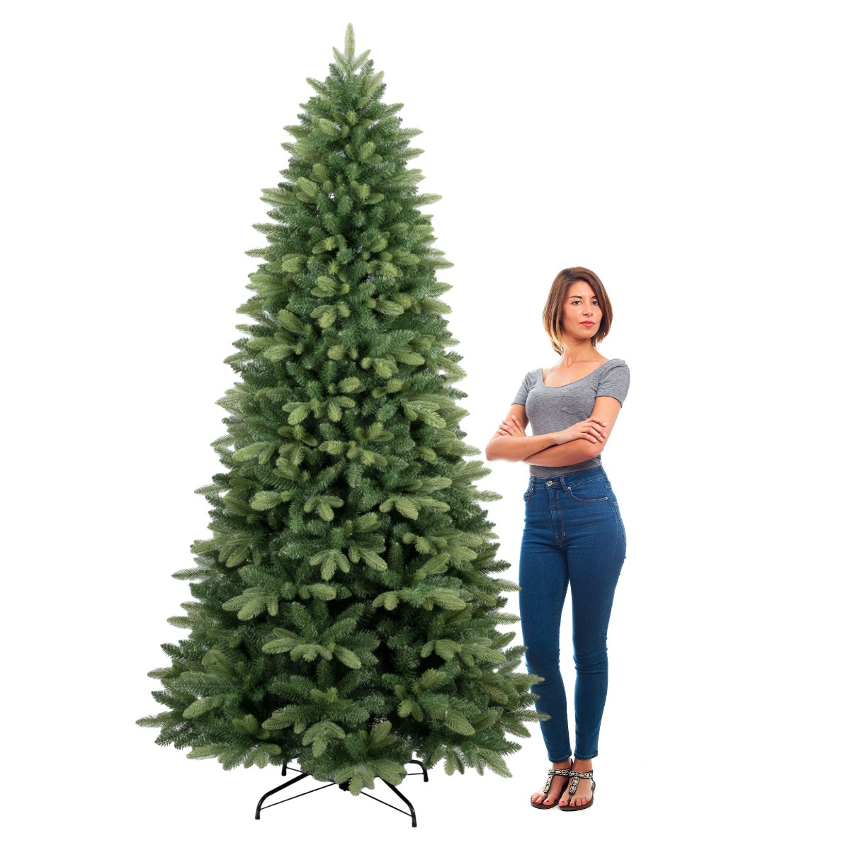 Venus - Sapin de Noël effet réaliste en PE et PVC ø116x240H, 1709 Pointes