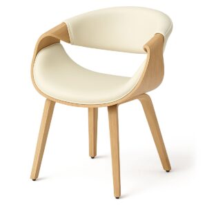 Yorkshire - Fauteuil chaise en bois massif et simili-cuir