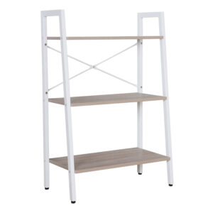 Lilas - Bibliothèque en bois et métal à 3 étagères