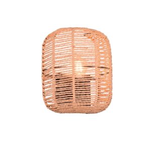 Applique Runa en métal noir et corde H.27,5cm