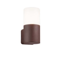 Applique extérieure Hoosic en fonte d'aluminium couleur rouille H. 17,5 cm