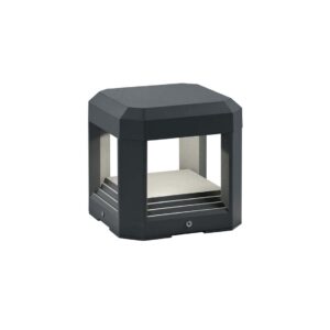 Applique LED carrée anthracite Logone 15X15