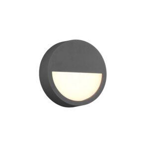 Applique LED extérieure Pedro avec paupière en fonte anthracite D. 20cm IP54