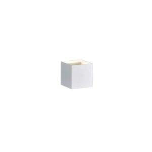 Applique LED Louis Cube Bidirectionnelle Blanc H.10cm