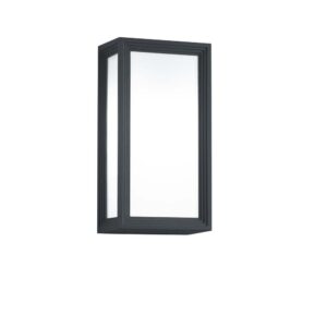 Applique LED rectangulaire Timok, couleur anthracite, dimensions 29x15 cm.