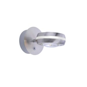 Applique LED à double émission en métal acier avec double lentille orientable et contrôle intelligent de multiples fonctions "Wiz" D. 11cm