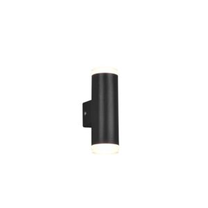 Applique Ray H2O à double émission d'eau noire IP44 H.16,6cm