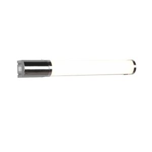 Applique LED Piera H2O avec prise de courant et interrupteur IP44, finition chromée, L. 41,5 cm.