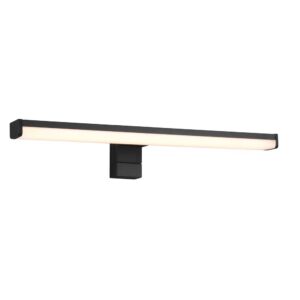 Applique Lino H2O Noir avec possibilité de fixation sur miroir IP44 L. 40cm