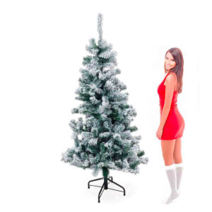 Sestriere Snow - Sapin de Noël enneigé effet réaliste en PE et PVC ø90x210H, 748 branches