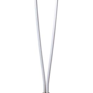 Lampadaire Paris II en acier satiné avec abat-jour et interrupteur H. 160cm