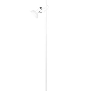 Roxie Lampadaire 2 Diffuseurs Orientables Métal Blanc et Chromé H. 155Cm