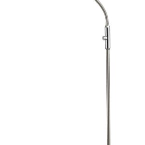 Lampadaire LED Bergamo en acier satiné avec variateur flex et touch, hauteur 135 cm.