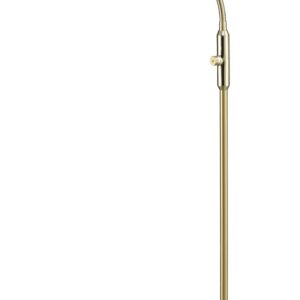 Bergamo Lampadaire LED en laiton satiné avec bras flexible et variateur tactile H. 135 cm
