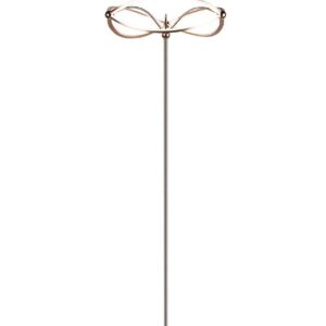Charivari Lampadaire LED en laiton satiné Ellissi, avec variateur d'intensité, H. 175 cm.