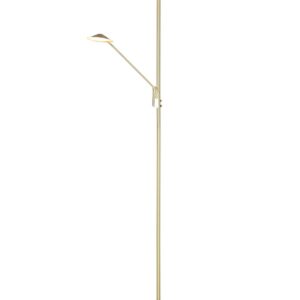 Lampadaire Brantford en métal laiton avec liseuse et interrupteurs tactiles séparés pour régler l'intensité et la température de couleur H. 180 cm.