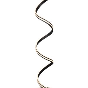 Lampadaire LED Yara noir à régulation de lumière chaude, naturelle et variable avec interrupteur mural H. 150 cm.