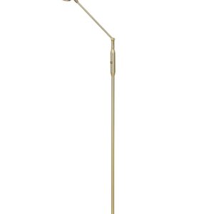 Franklin Lampadaire LED en métal laiton satiné avec réglage d'intensité tactile + réglage de la lumière chaude, naturelle et froide et fonction de mém