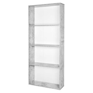 Beth - Bibliothèque en bois avec 4 étagères - 73x24x170H cm