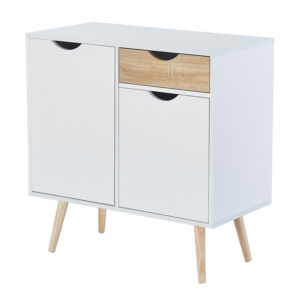 Bolt - Armoire de style nordique avec 2 portes et 1 tiroir