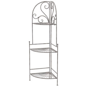 Jude - Etagère angulaire en métal antique - 49X36X122 cm