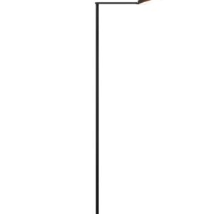 Pavia Lampadaire LED Orientable et Inclinable avec Interrupteur Tactile et Réglage de la Température de Couleur en Métal Noir H. 131cm