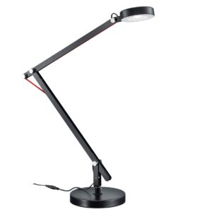Lampe de studio LED Amsterdam noire avec pince de base. H. 90.