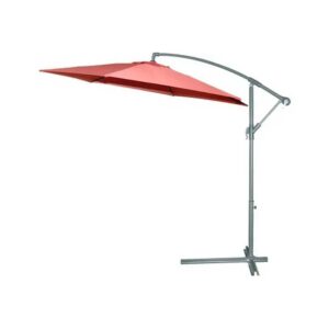 Alu - Parasol de jardin déporté Ø 300 cm, couleur saumon