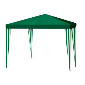 Tropicana - Tonnelle de jardin 3x4 m avec toile sur les supports de couleur blanc/vert