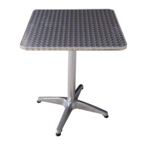Alu - Table d'extérieur carrée en aluminium 60x60xH70 cm