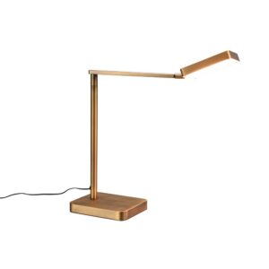 Lampe de table Pavia à LED orientable et inclinable avec interrupteur tactile et réglage de la température de couleur en métal laiton vieilli H. 38,5