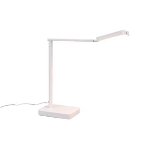 Lampe de table Pavia à LED orientable et inclinable avec interrupteur tactile et réglage de la température de couleur en métal blanc H. 38,5 cm