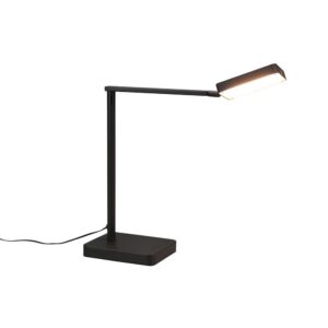 Lampe de table Pavia à LED orientable et inclinable avec interrupteur tactile et réglage de la température de couleur en métal noir H. 38,5 cm.