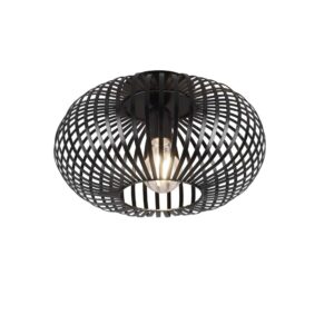 Johann Plafonnier Métal Ellipse Noir D. 30cm