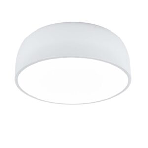 Baron Plafonnier Rond en Métal Blanc avec Diffuseur Satiné D.52 Cm