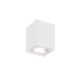 Biscuit Cube Spot Orientable Blanc L. 9,6 X 9,6Cm H. 12,5Cm