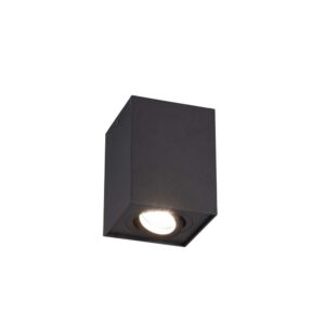 Biscuit Cube Spot Orientable Noir L. 9,6 X 9,6Cm H. 12,5Cm