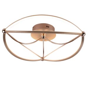 Charivari Plafonnier LED en laiton satiné Ellipse, dimmable avec interrupteur, D. 62cm
