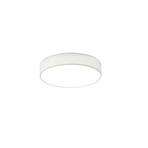 Lugano Plafonnier LED avec diffuseur en tissu blanc et acrylique D. 30cm