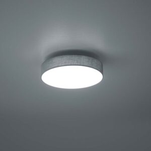 Lustre LED Lugano avec diffuseur en tissu gris et acrylique D. 30cm