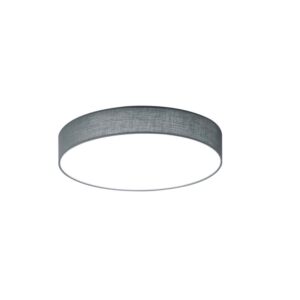 Lugano Plafonnier LED avec diffuseur en tissu gris et acrylique D. 40cm