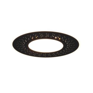 Verus Plafonnier LED Noir à Microperforations Rondes avec Télécommande Multifonction D.50Cm